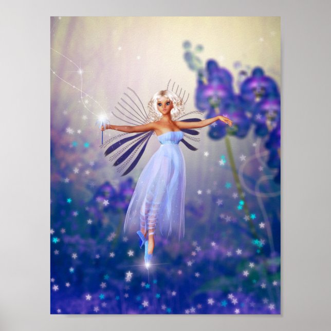 Póster Blue Flower Fairy (Frente)