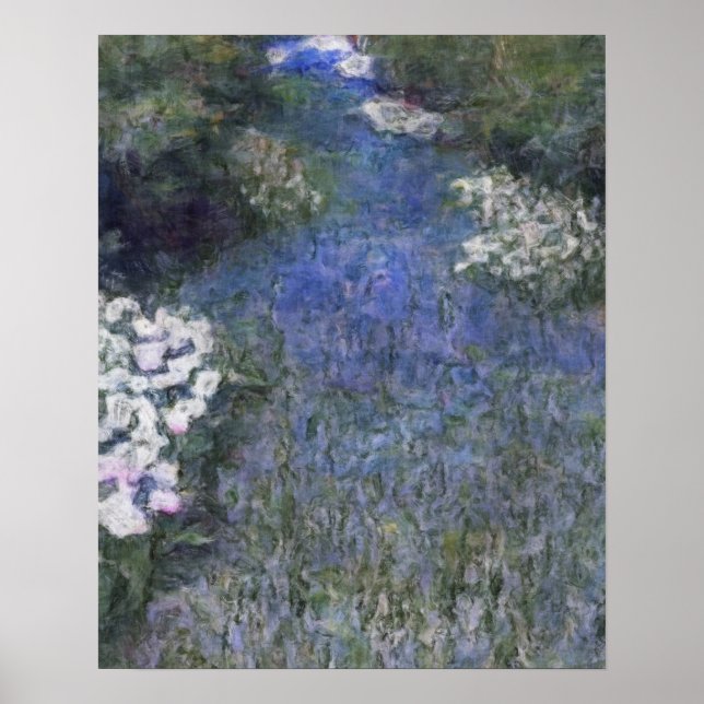 Póster Blue Forest Path Impresionist Oilaint (Frente)