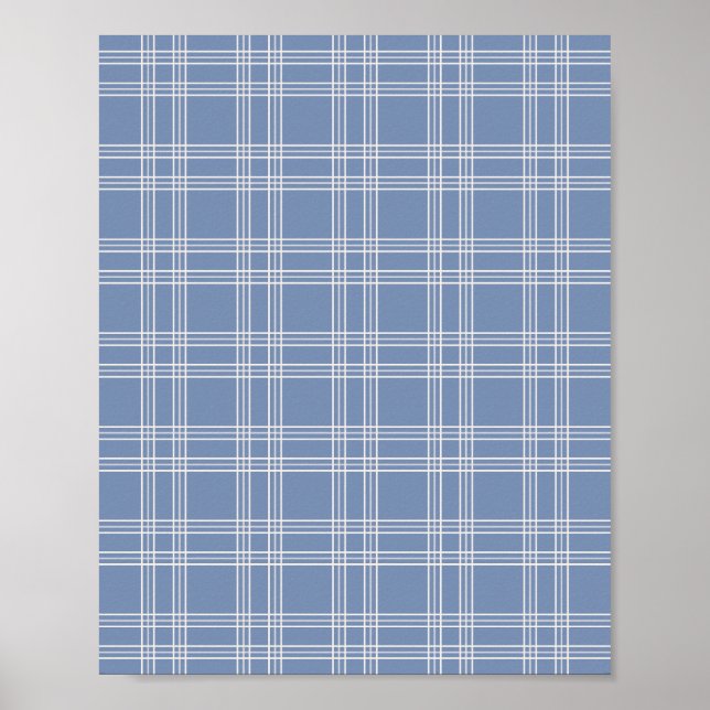 Póster Blue Gingham (Frente)