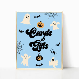 Póster Blue Halloween Spooky Cards & Gifts Rótulo