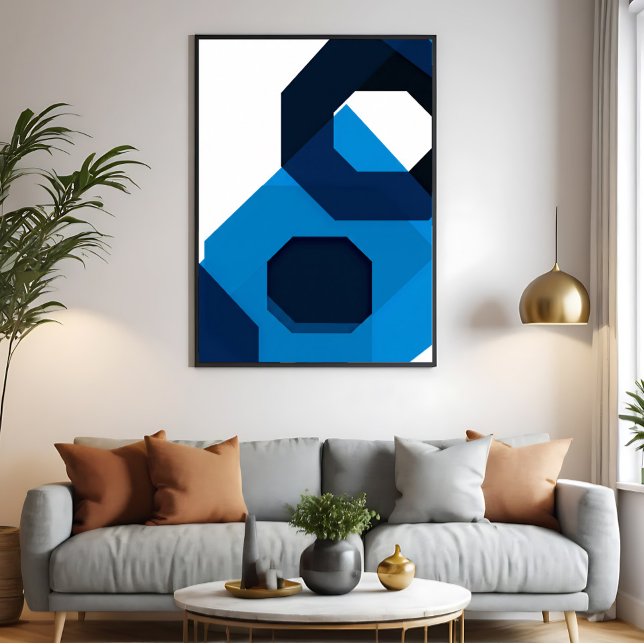 Póster Blue Hexagon Art (Subido por el creador)