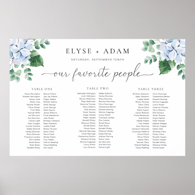 Póster Blue Hydrangea 3 Placa de espuma para la tabla de  (Frente)