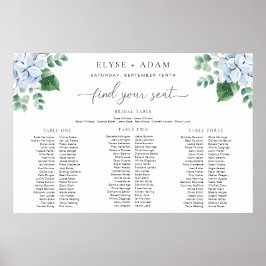 Póster Blue Hydrangea 3 Placa de espuma para la tabla de 