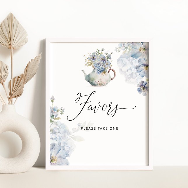 Póster Blue Hydrangeas baby ducha Favors (Subido por el creador)