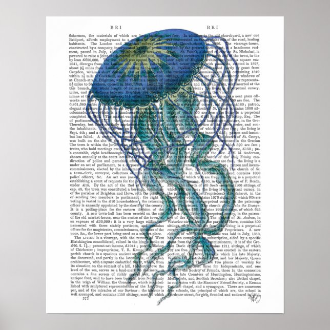 Póster Blue Jellyfish (Frente)