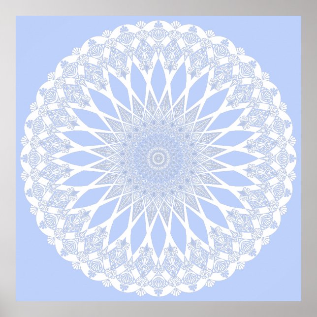 Póster Blue Juniper Berry Tristyns Mandala (Frente)