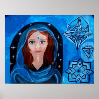 Póster Blue Lady Dream