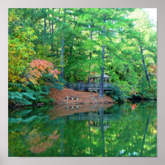 Póster Blue Lake Early Autumn