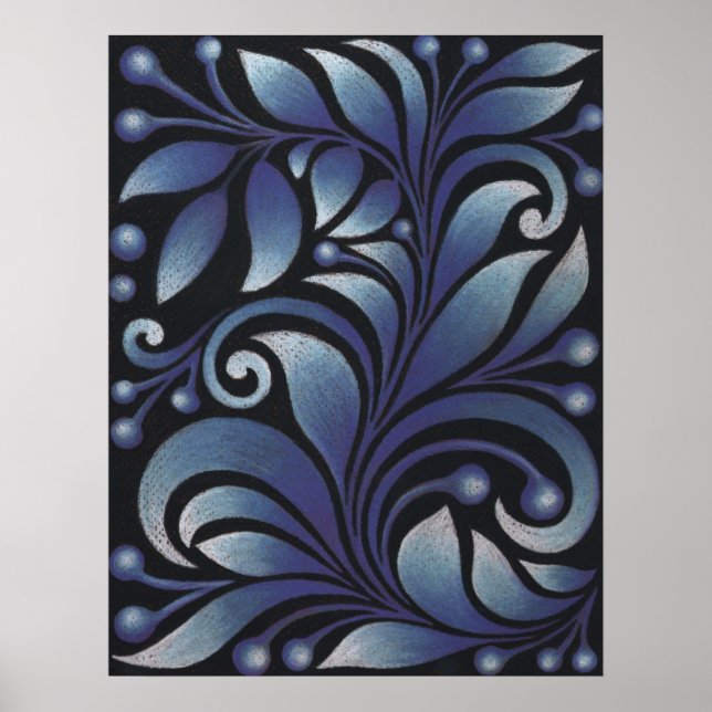 Póster blue leaves (Frente)