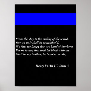 Póster Blue Line fino