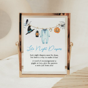 Póster Blue Little Boo Halloween Diapers nocturnos