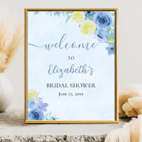 Blue Mediterranean Lemon Bridal shower