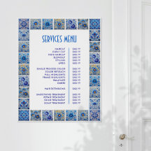 Blue Mediterranean Tiles Frame Price