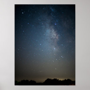 Póster Blue Milky Way Over The Ozarks