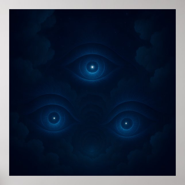 Póster Blue Mystic Energy Eyes Wall Art (Frente)