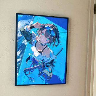 Póster Blue Neon Prodigy - Japanese Cyberpunk AnimeImpact