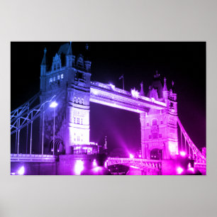 Póster Blue Night London Tower Bridge