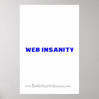Póster blue on white WEB INSANITY