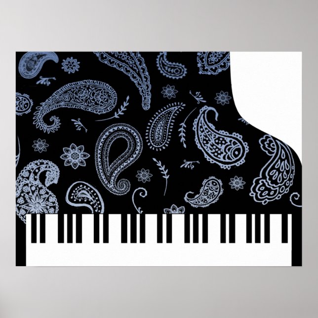 Póster Blue Paisley Piano (Frente)