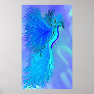 Póster Blue Phoenix print