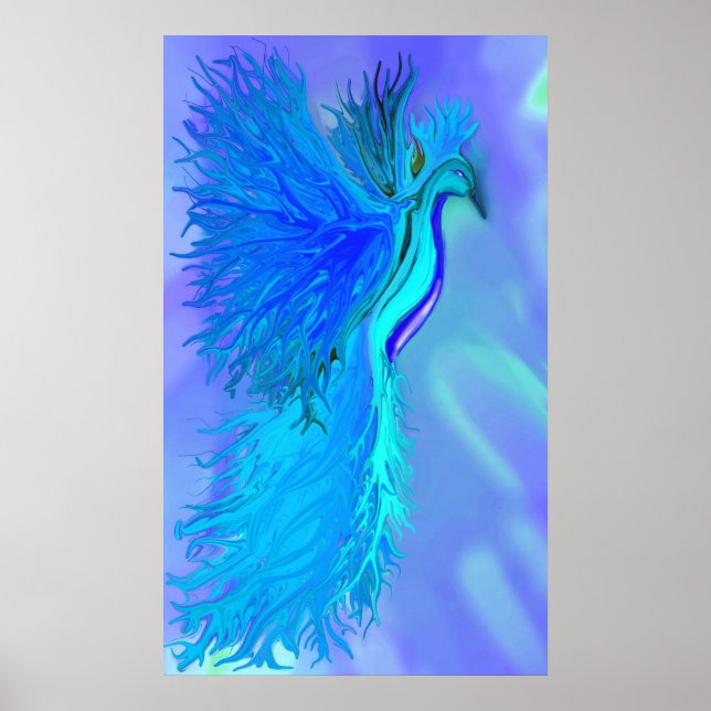 Póster Blue Phoenix print (Frente)