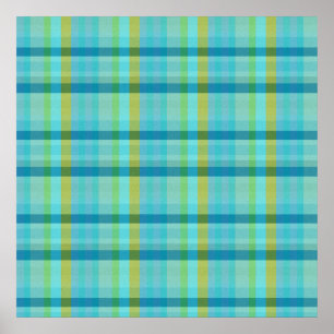 Póster Blue Plaid by Shirley Taylor