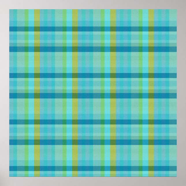 Póster Blue Plaid by Shirley Taylor (Frente)