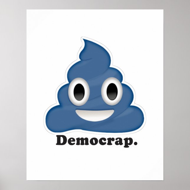 Póster Blue Poo Democrap - (Frente)