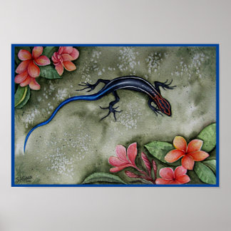 Póster Blue Racer Skink