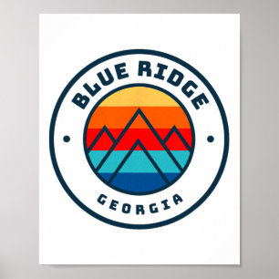 Póster Blue Ridge Georgia Esquí para Snowboard