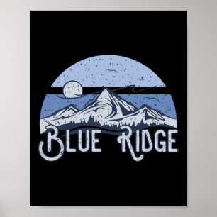 Póster Blue Ridge para excursionistas y fanáticos de las