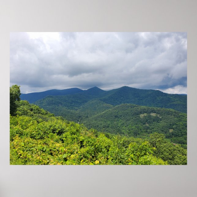 Póster Blue Ridge Parkway Clouds (Frente)