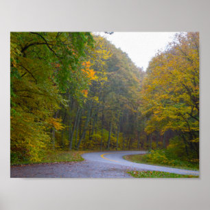 Póster Blue Ridge Parkway en otoño, Virginia