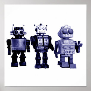 Póster blue robots poster