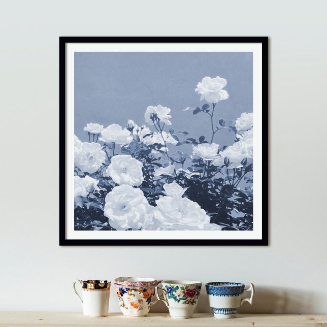 Póster Blue Roses Floral Garden Photo Art Print Poster (Subido por el creador)