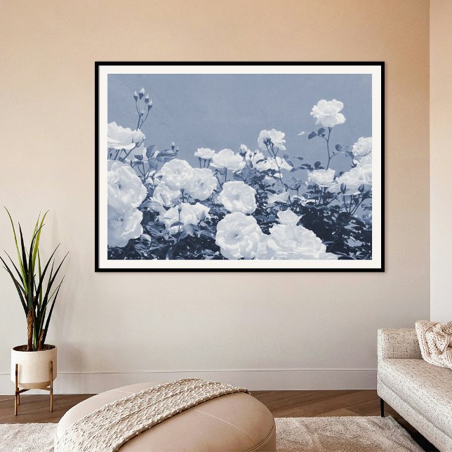 Póster Blue Roses Floral Garden Photo Art Print Poster (Subido por el creador)