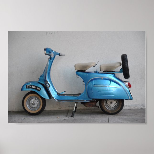 Póster Blue Scooter (Frente)