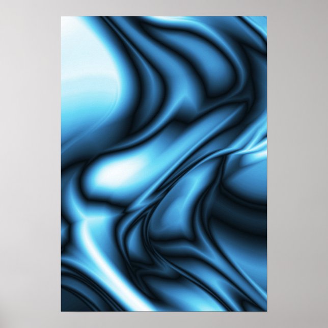 Póster Blue Silk wave (Frente)
