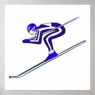 Póster Blue Ski Fast