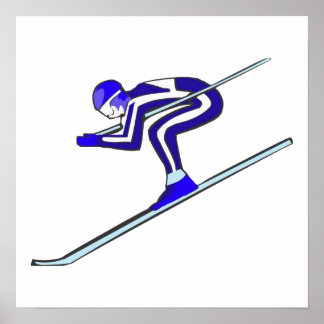 Póster Blue Ski Fast
