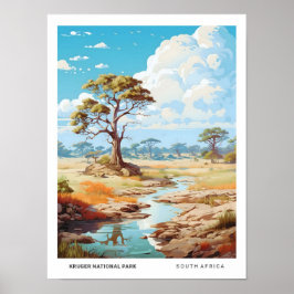 Póster Blue Sky en el Parque Nacional de Kruger Viajes de
