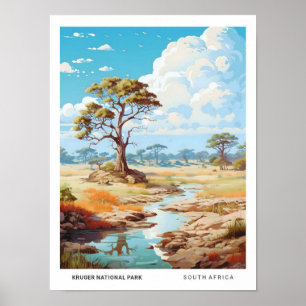 Póster Blue Sky en el Parque Nacional de Kruger Viajes de