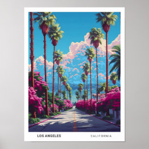 Póster Blue Sky en LA California USA Viajes de época