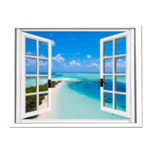 Blue Sky Tranquilidad Sea View Fake Window