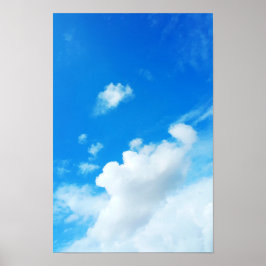 Póster Blue Sky with Clouds Photo