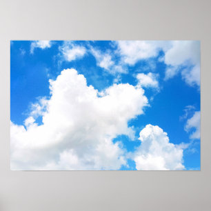 Póster Blue Sky with Few Clouds Photo
