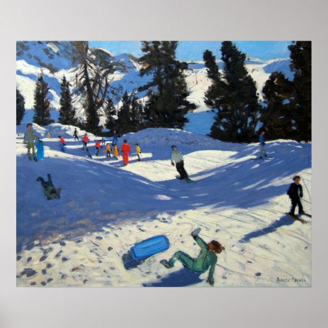Póster Blue Sledge Belle Plagne (Frente)