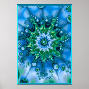 Póster Blue Splash