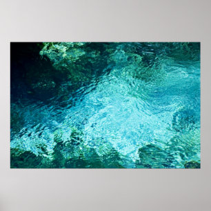 Póster Blue Spring Water Print