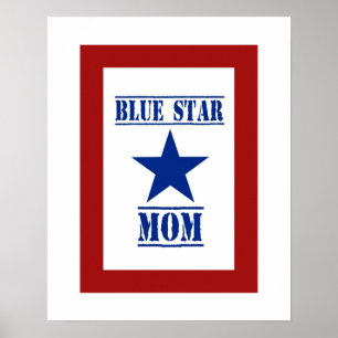 Póster Blue Star Mom Military